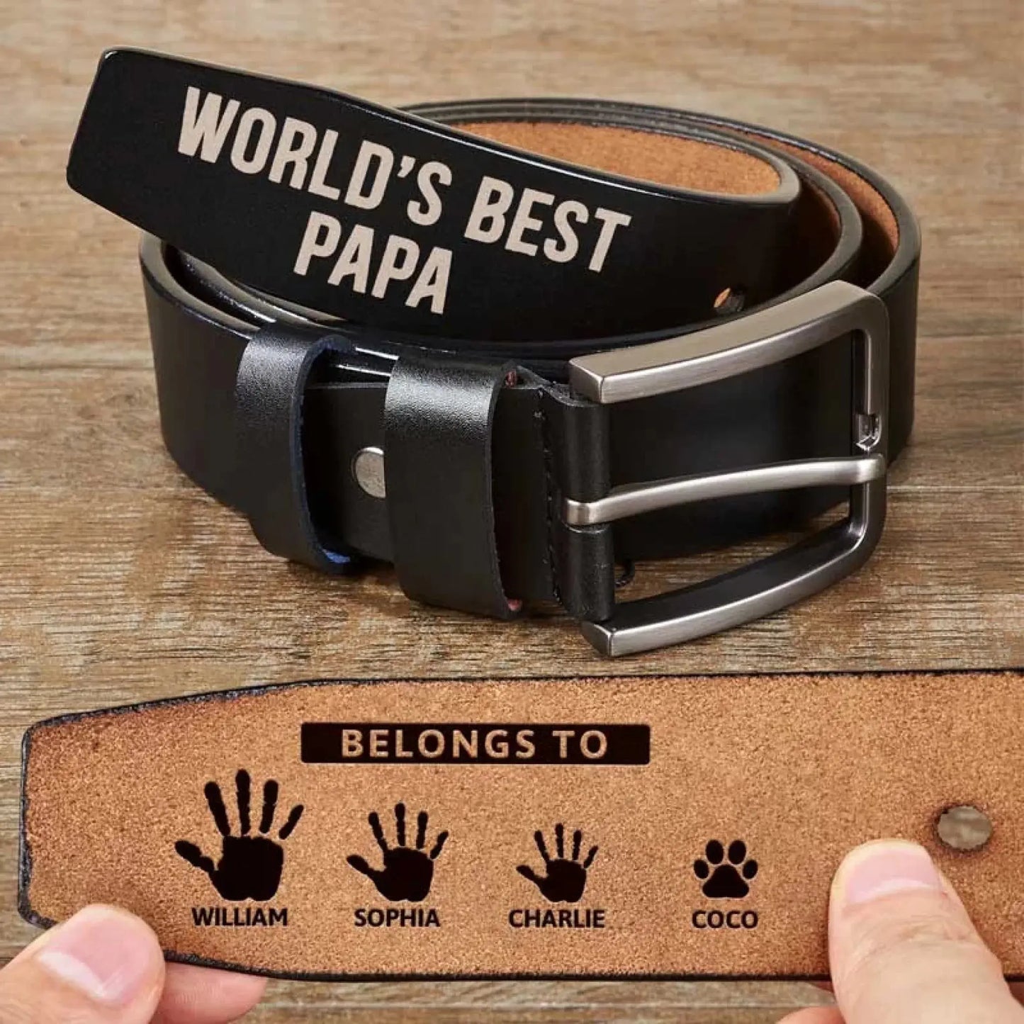 You Wear This Reminds You How Much I Love You - Personalized Engraved Leather Belt Ezcustomize