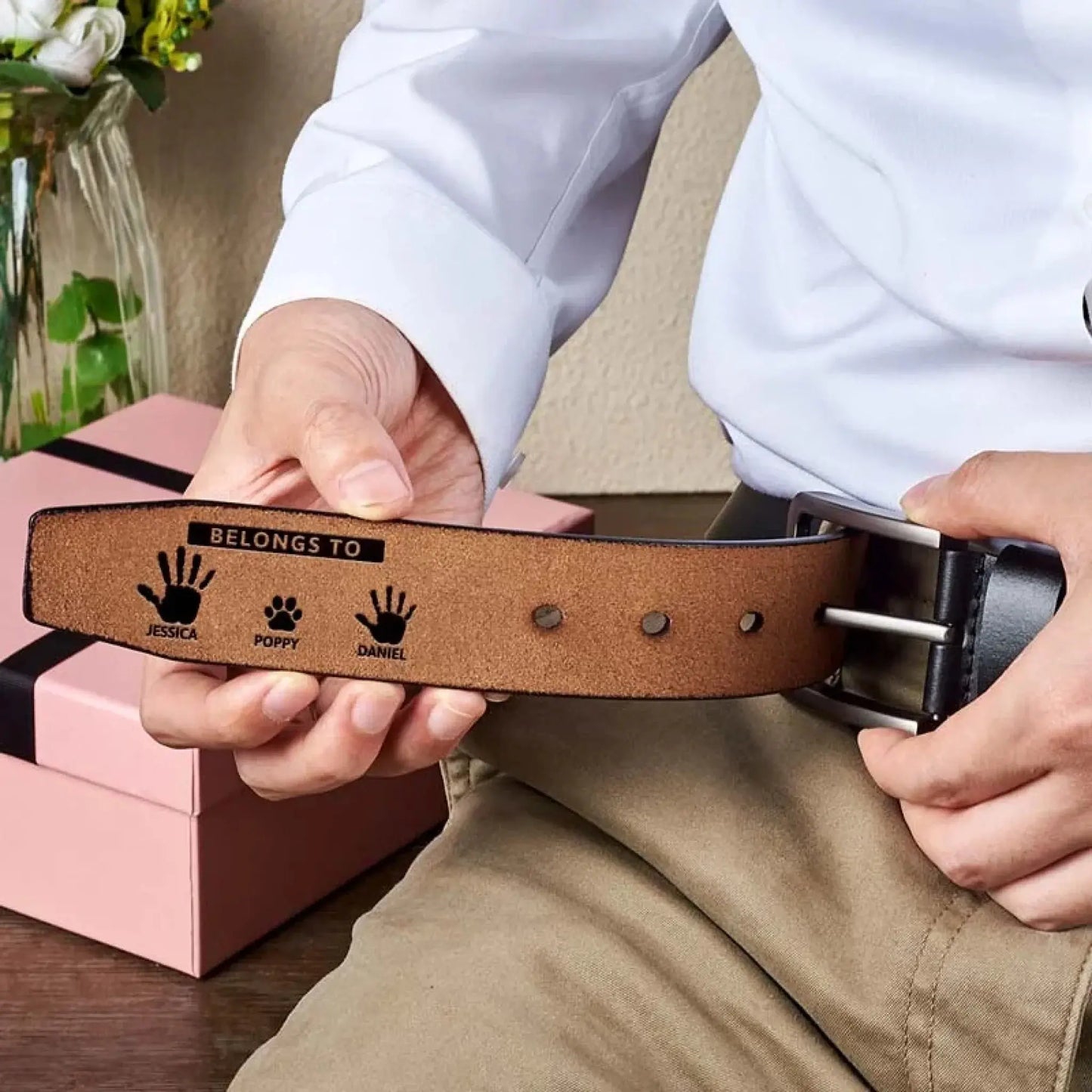 You Wear This Reminds You How Much I Love You - Personalized Engraved Leather Belt Ezcustomize