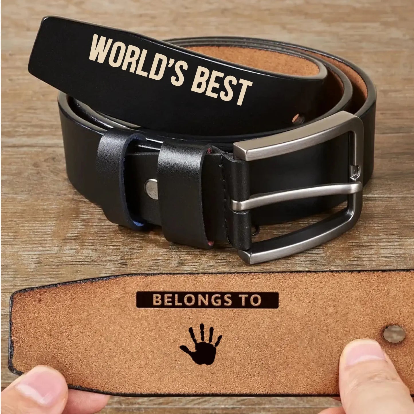 You Wear This Reminds You How Much I Love You - Personalized Engraved Leather Belt Ezcustomize