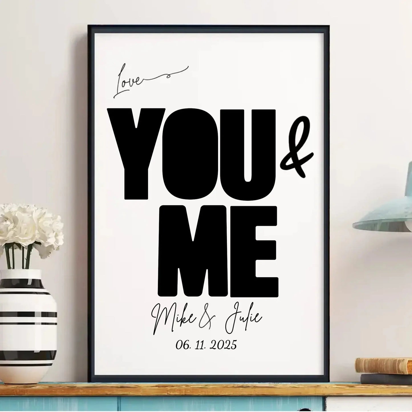 You & Me We Got This Wallart - Personalized Photo Poster - For Couples, Anniversary, Valentine's Day Gifts Ezcustomize
