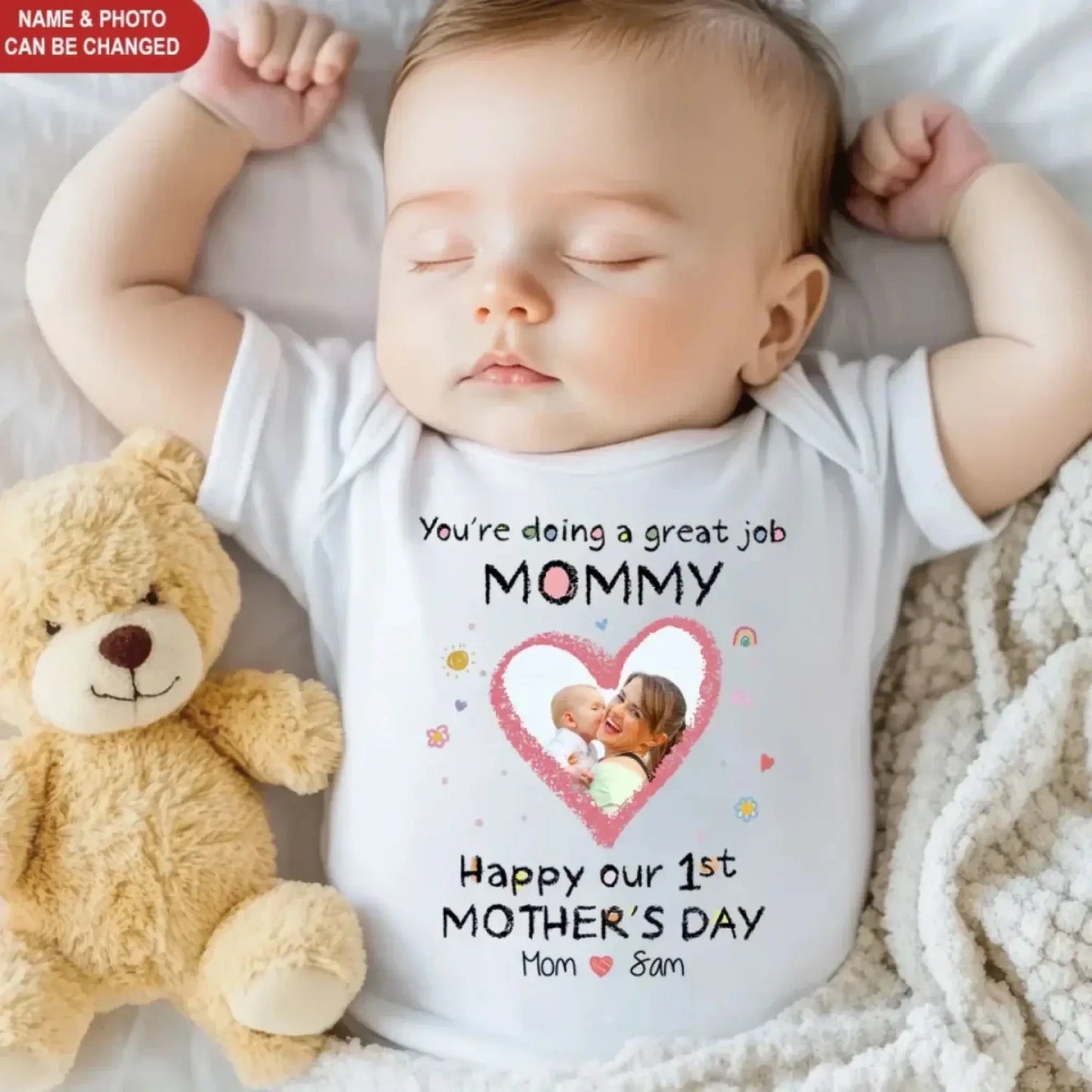 You’re Doing a Great Job Mommy – Personalized Baby Onesie – Baby Shower or First Mother’s Day Gift for New Moms Ezcustomize