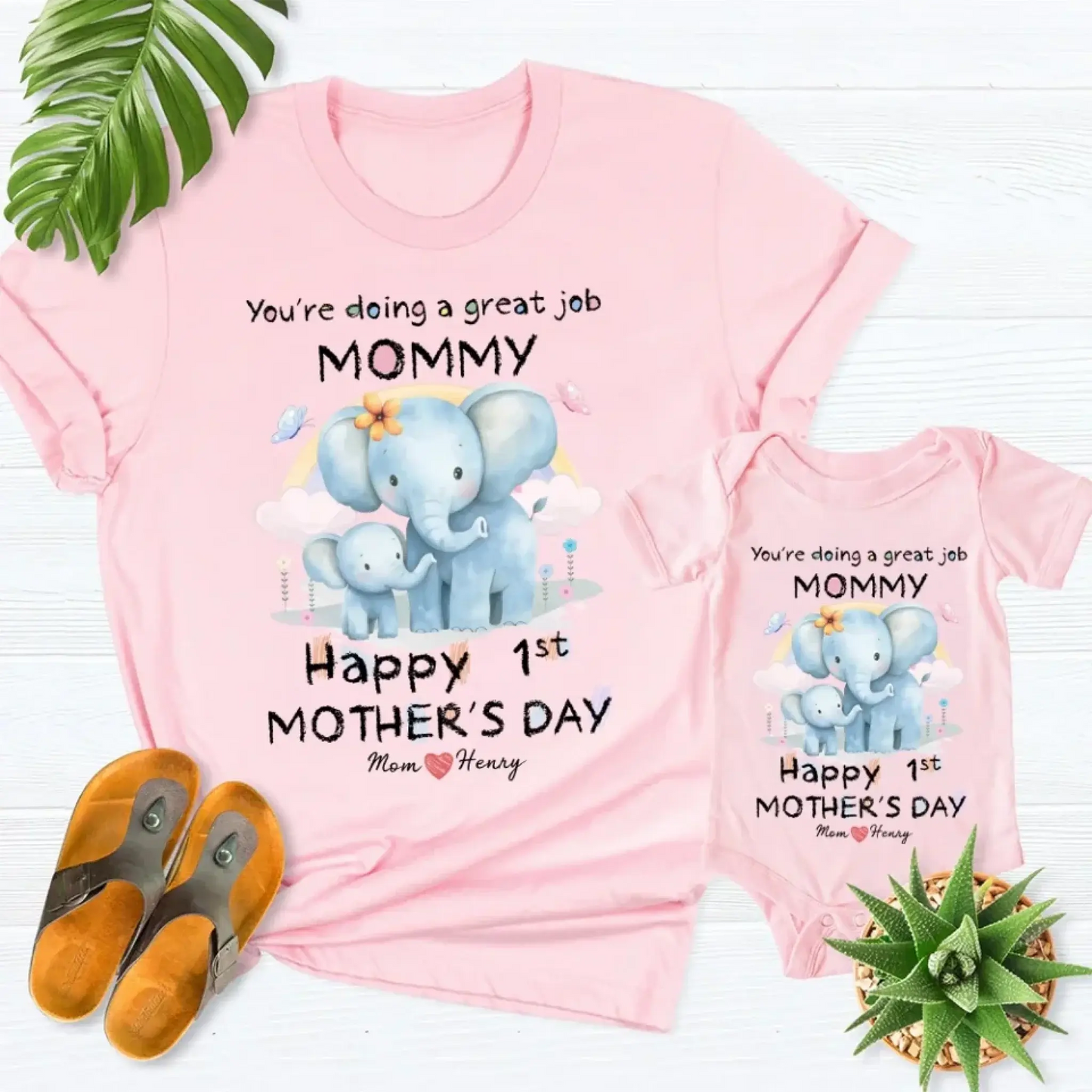 You're Doing a Great Job Mommy – Personalized Baby Onesie – First Mother’s Day Gift from Baby to New Mom Ezcustomize
