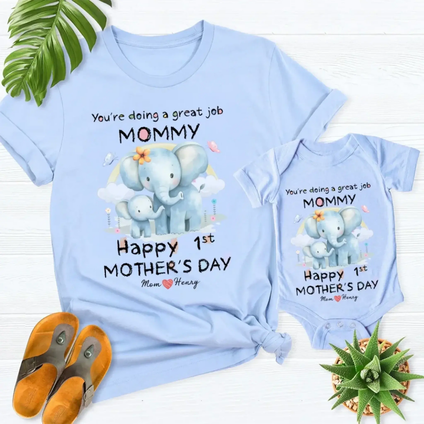 You're Doing a Great Job Mommy – Personalized Baby Onesie – First Mother’s Day Gift from Baby to New Mom Ezcustomize