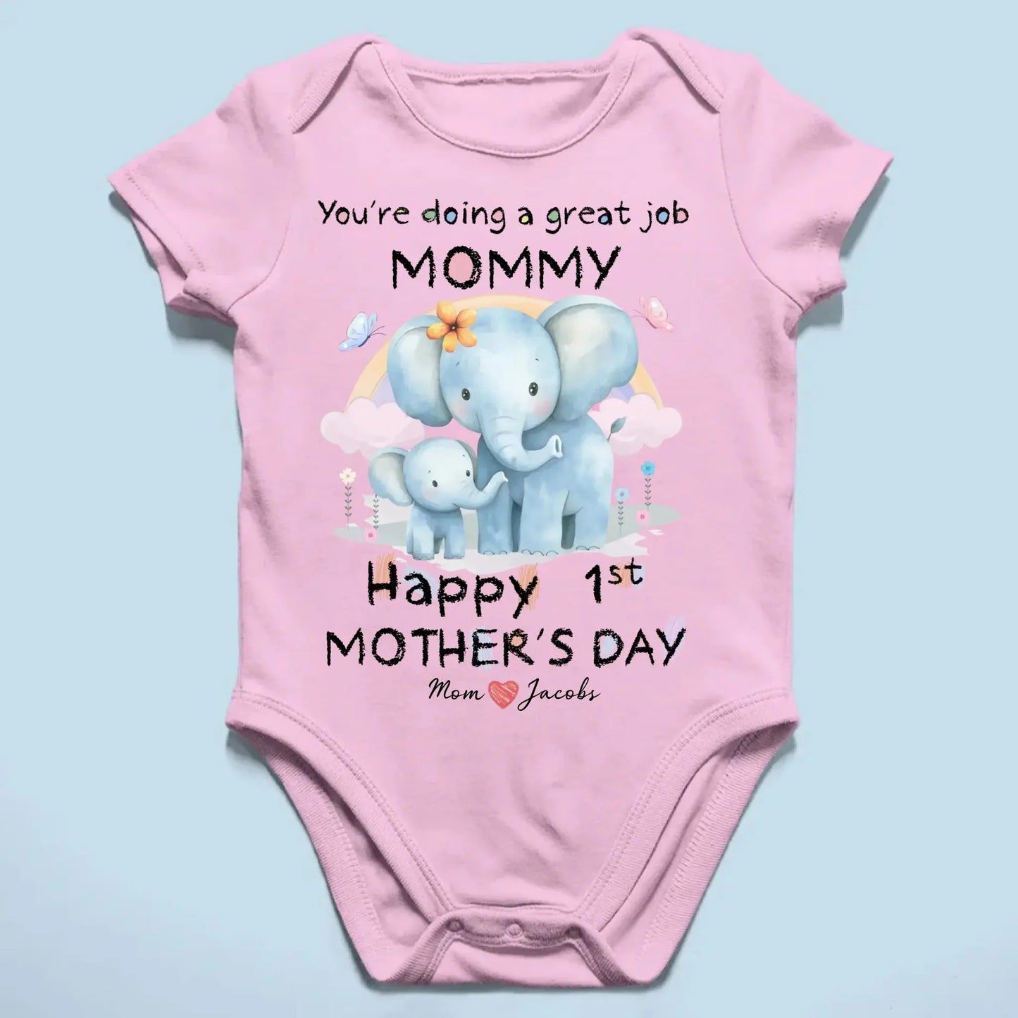 You're Doing a Great Job Mommy – Personalized Baby Onesie – First Mother’s Day Gift from Baby to New Mom Ezcustomize