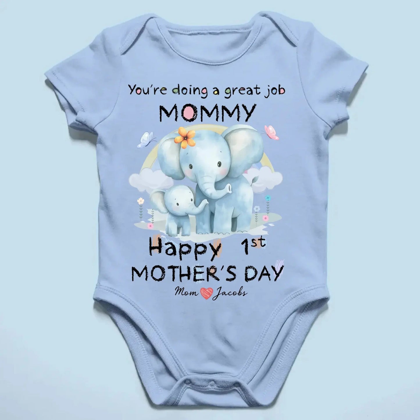 You're Doing a Great Job Mommy – Personalized Baby Onesie – First Mother’s Day Gift from Baby to New Mom Ezcustomize