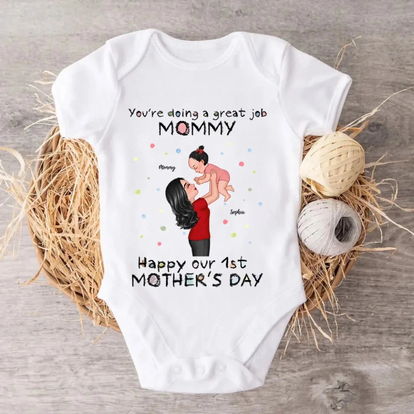 You're Doing a Great Job – Personalized Custom Baby Onesie, Encouraging Gift for New Moms Ezcustomize