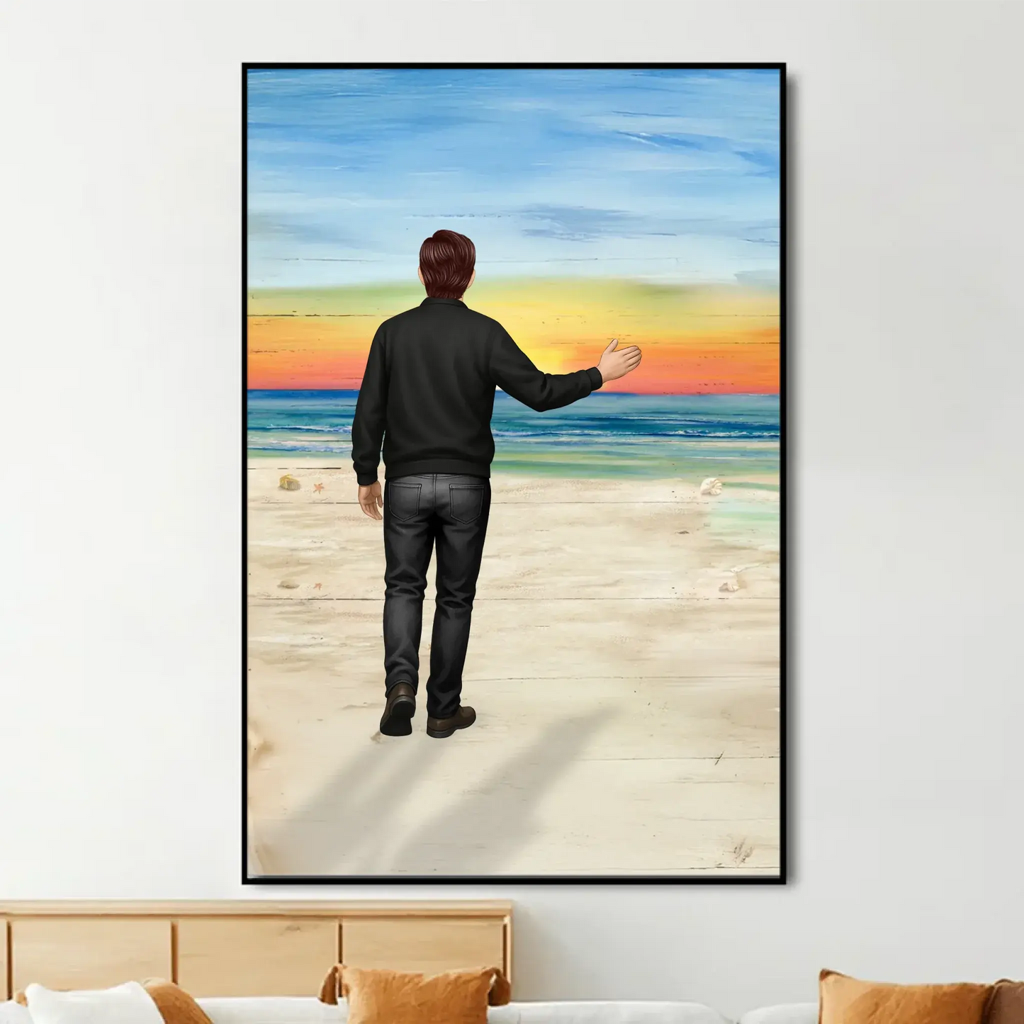 “You’ve Made Our Lives Much Better” Personalized Wall Art - Bonus Dad Poster/Canvas – Custom Father’s Day Gift for Stepdad Ezcustomize