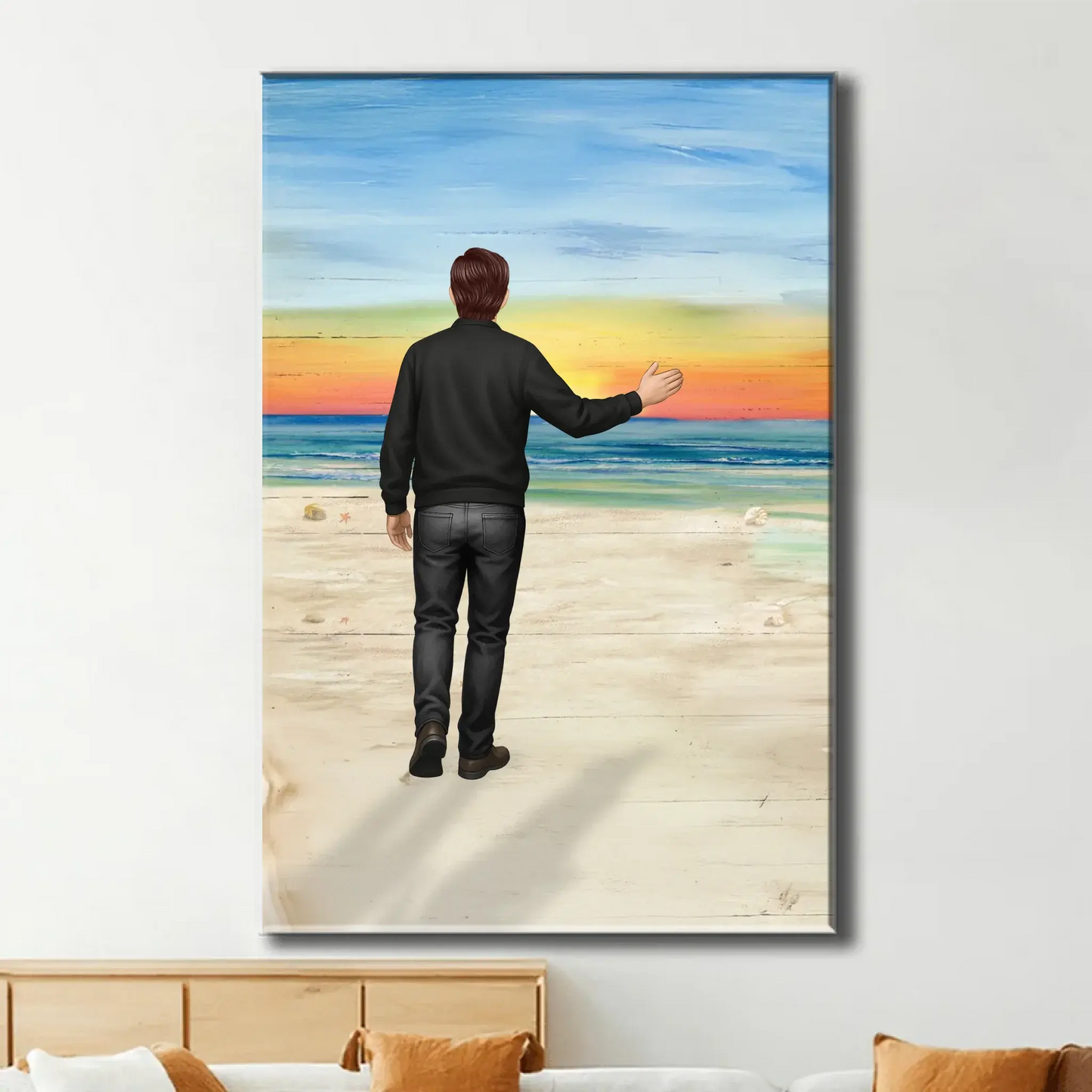 “You’ve Made Our Lives Much Better” Personalized Wall Art - Bonus Dad Poster/Canvas – Custom Father’s Day Gift for Stepdad Ezcustomize