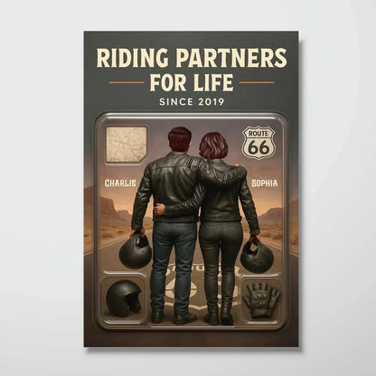 3D Effect Custom Horse Riding Couple Poster – Personalized Cowboy & Cowgirl Wall Art, Riding Partners For Life Gift  Ezcustomize