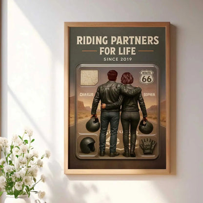 3D Effect Custom Horse Riding Couple Poster – Personalized Cowboy & Cowgirl Wall Art, Riding Partners For Life Gift  Ezcustomize