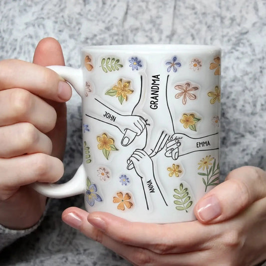 3D Printing Effect You Hold Our Hands Also Our Hearts – Personalized Custom Coffee Mug – Heartfelt Mother’s Day & Birthday Gift for Mom  Ezcustomize