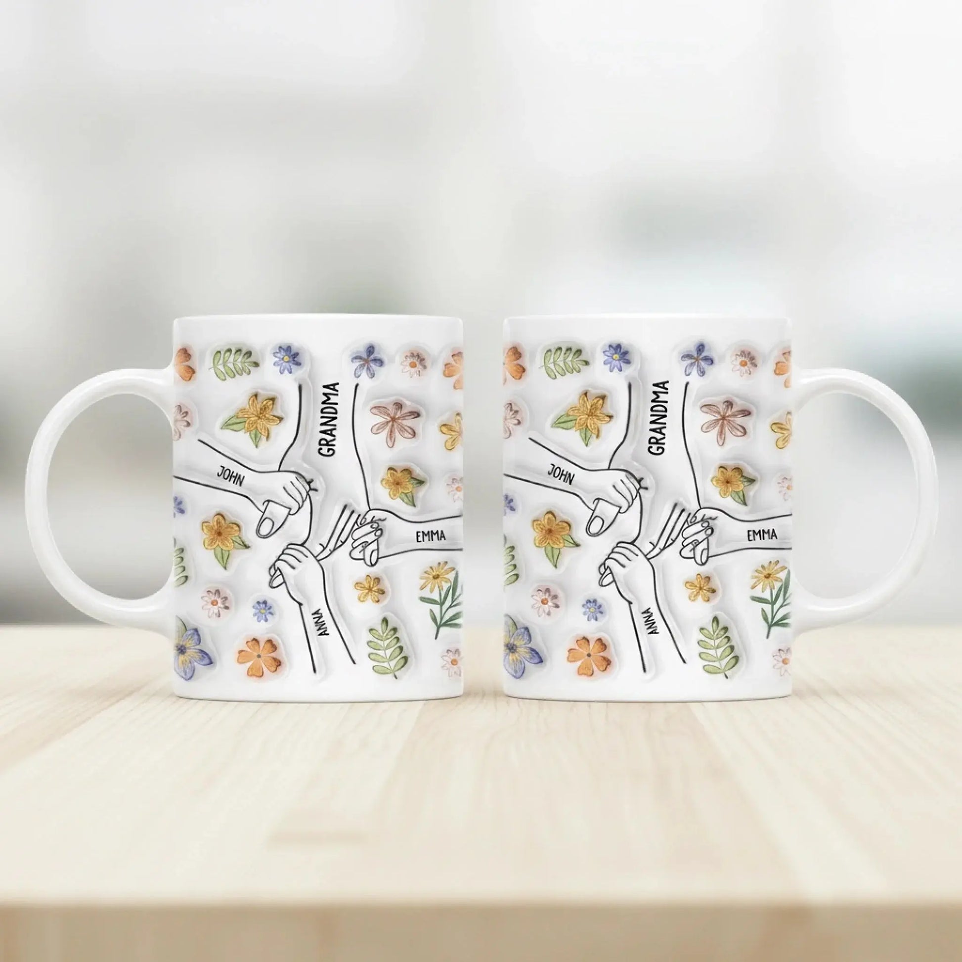 3D Printing Effect You Hold Our Hands Also Our Hearts – Personalized Custom Coffee Mug – Heartfelt Mother’s Day & Birthday Gift for Mom  Ezcustomize