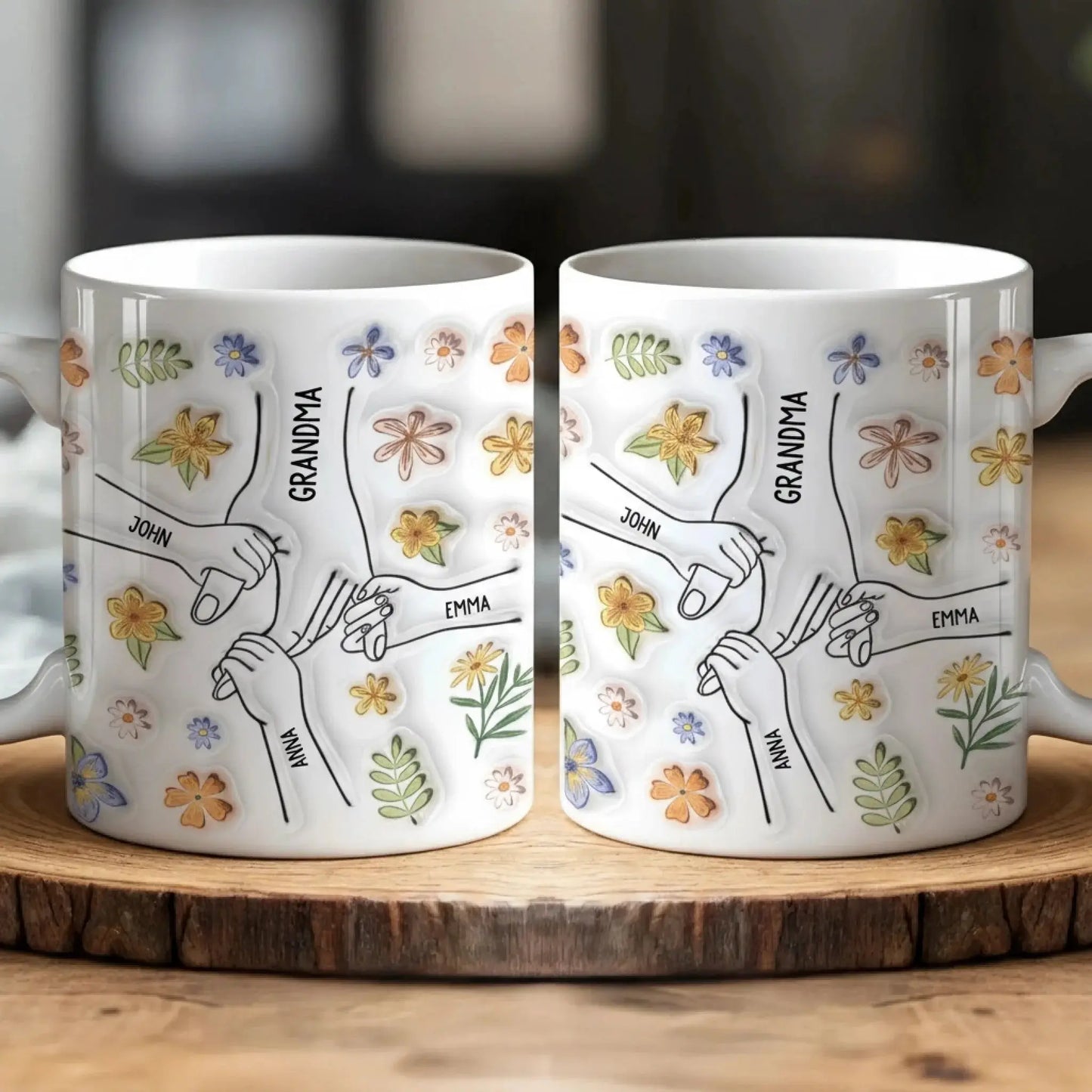 3D Printing Effect You Hold Our Hands Also Our Hearts – Personalized Custom Coffee Mug – Heartfelt Mother’s Day & Birthday Gift for Mom  Ezcustomize