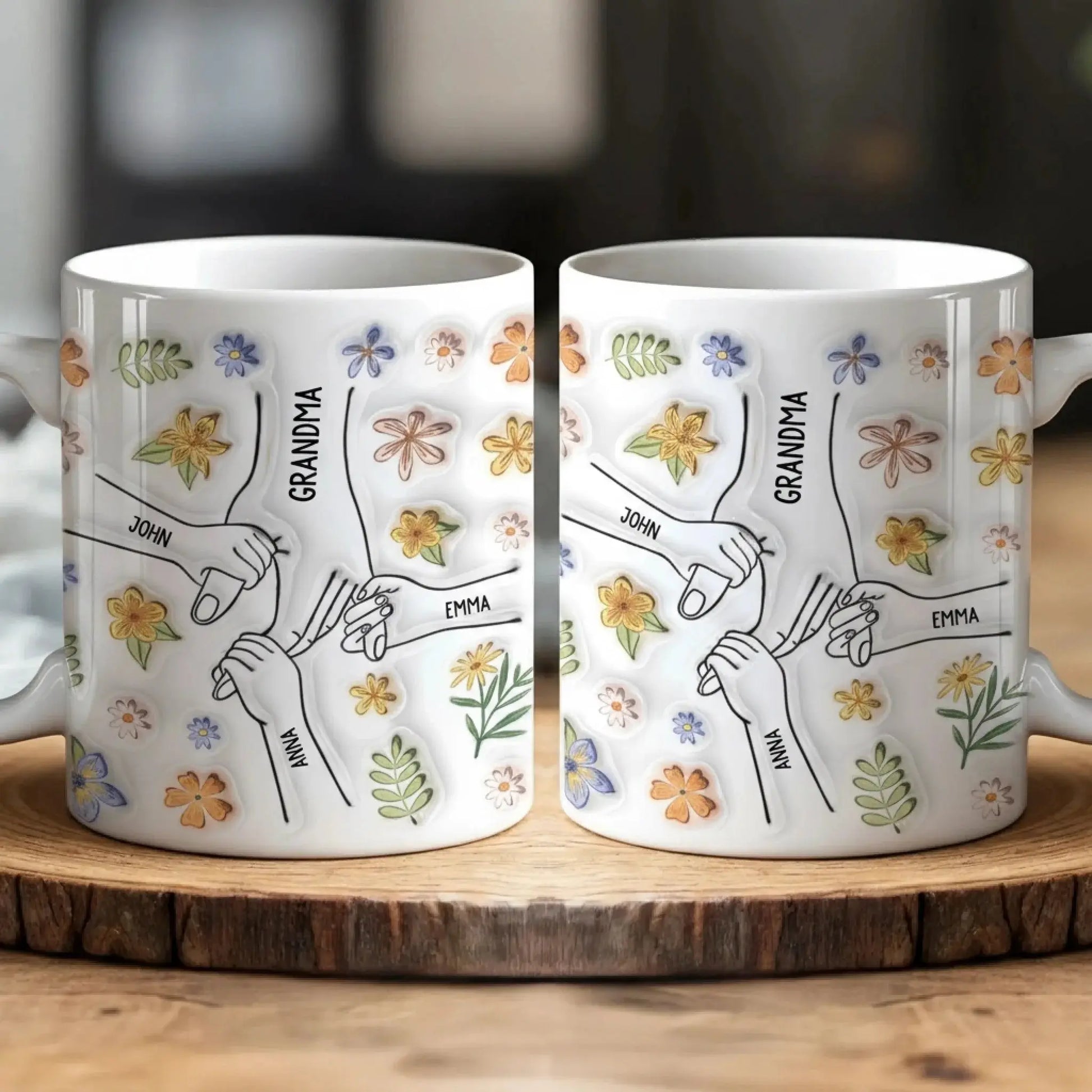 3D Printing Effect You Hold Our Hands Also Our Hearts – Personalized Custom Coffee Mug – Heartfelt Mother’s Day & Birthday Gift for Mom  Ezcustomize