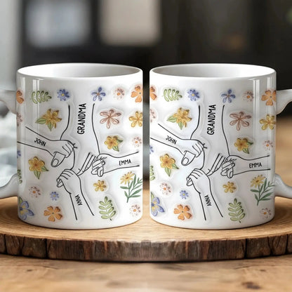 3D Printing Effect You Hold Our Hands Also Our Hearts – Personalized Custom Coffee Mug – Heartfelt Mother’s Day & Birthday Gift for Mom  Ezcustomize