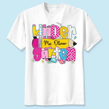 Retro Coquette Pencil Back to School Shirt – Personalized T-shirt/Sweater/Hoodie - 1st Day Outfit for Teachers  Ezcustomize