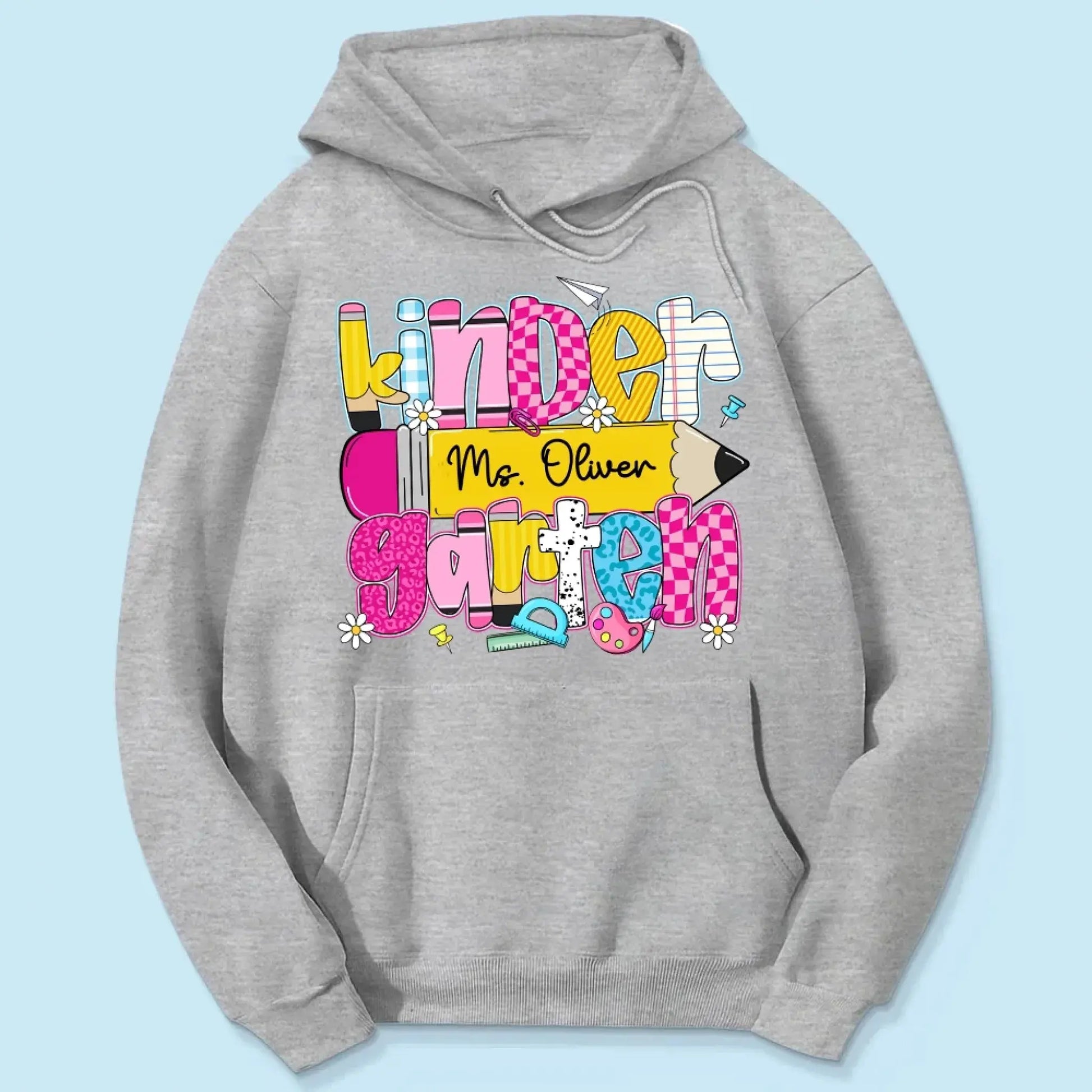 Retro Coquette Pencil Back to School Shirt – Personalized T-shirt/Sweater/Hoodie - 1st Day Outfit for Teachers  Ezcustomize