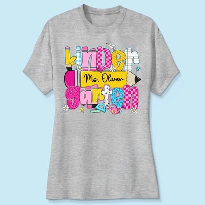 Retro Coquette Pencil Back to School Shirt – Personalized T-shirt/Sweater/Hoodie - 1st Day Outfit for Teachers  Ezcustomize
