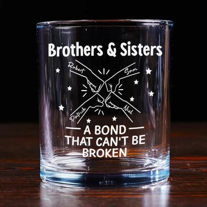 A Bond Between Brothers – Personalized Custom Whiskey Glass Tumbler – Meaningful Birthday, Christmas & Brotherhood Gift for Brother  Ezcustomize