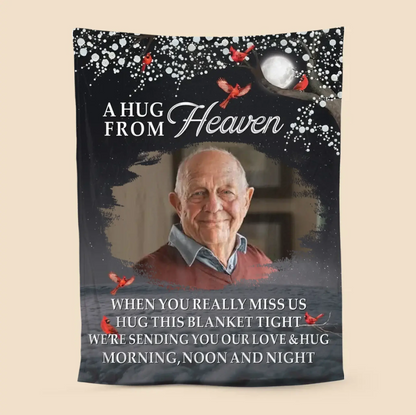 A Hug From Heaven Photo - Personalized Blanket - Sympathy Gift  Ezcustomize