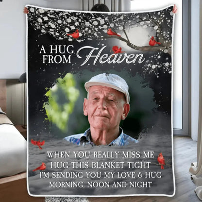 A Hug From Heaven Photo - Personalized Blanket - Sympathy Gift  Ezcustomize