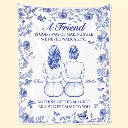 A Hug From Me To You Besties - Personalized Custom Blanket - Gift For Her, Besties, Best Friends, Sisters  Ezcustomize