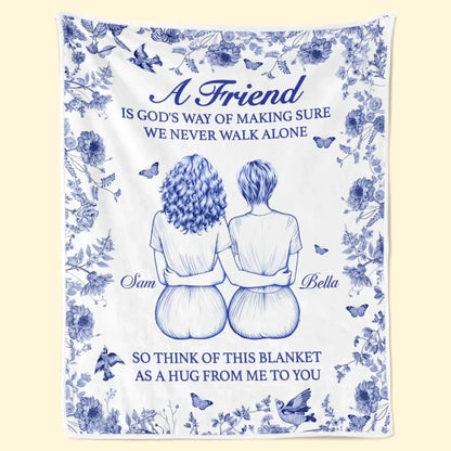 A Hug From Me To You Besties - Personalized Custom Blanket - Gift For Her, Besties, Best Friends, Sisters  Ezcustomize