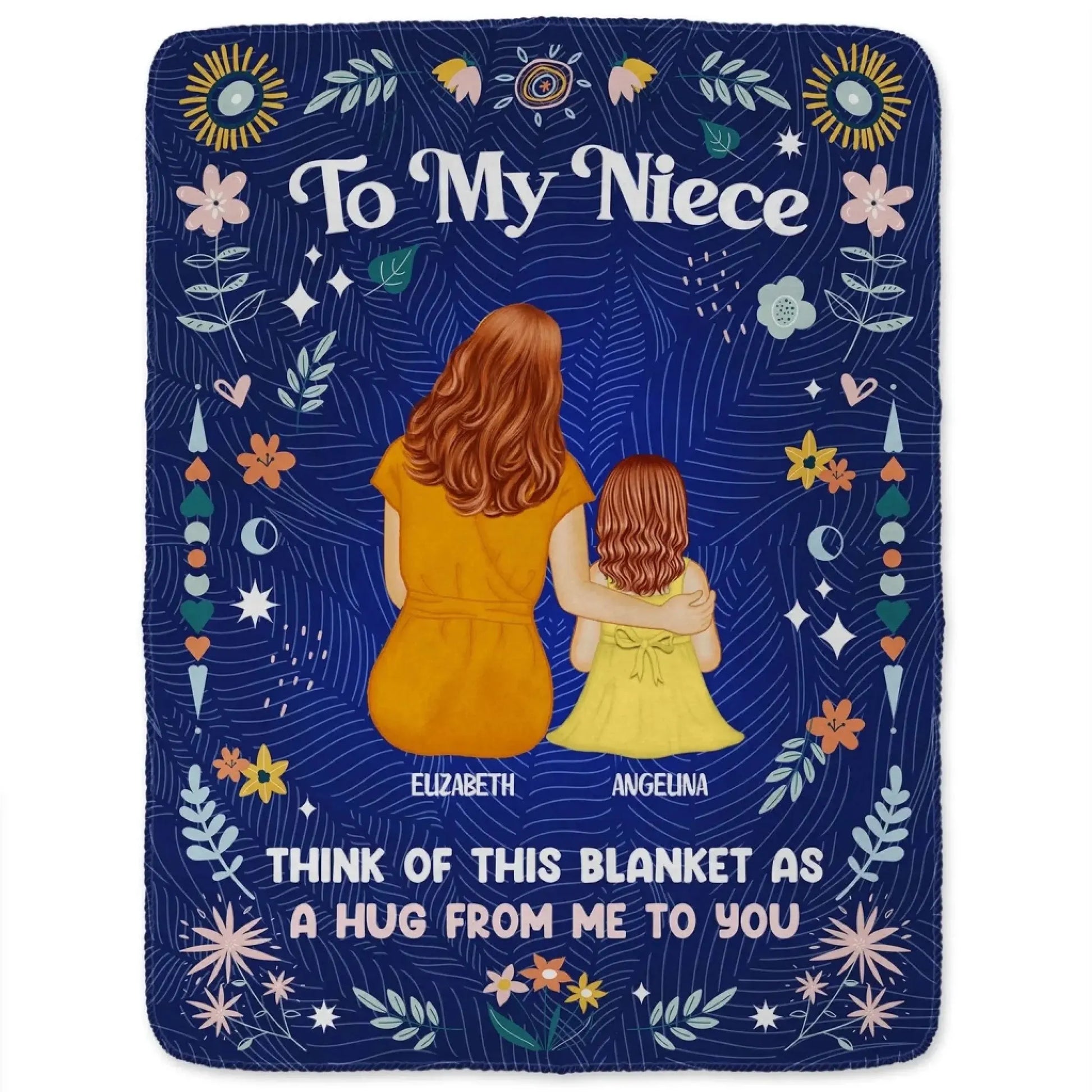 A Hug From Me To You Mother Daughter – Personalized Custom Blanket Throw – Heartfelt Birthday & Keepsake Gift for Daughter from Mom  Ezcustomize