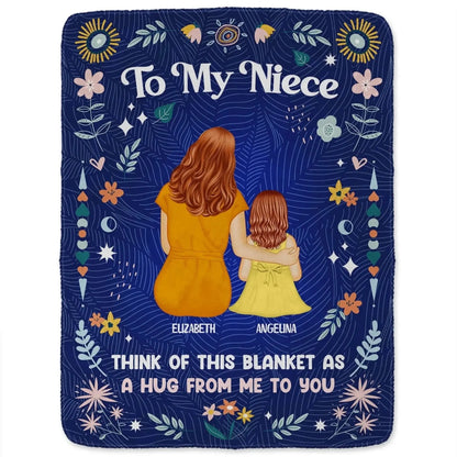 A Hug From Me To You Mother Daughter – Personalized Custom Blanket Throw – Heartfelt Birthday & Keepsake Gift for Daughter from Mom  Ezcustomize