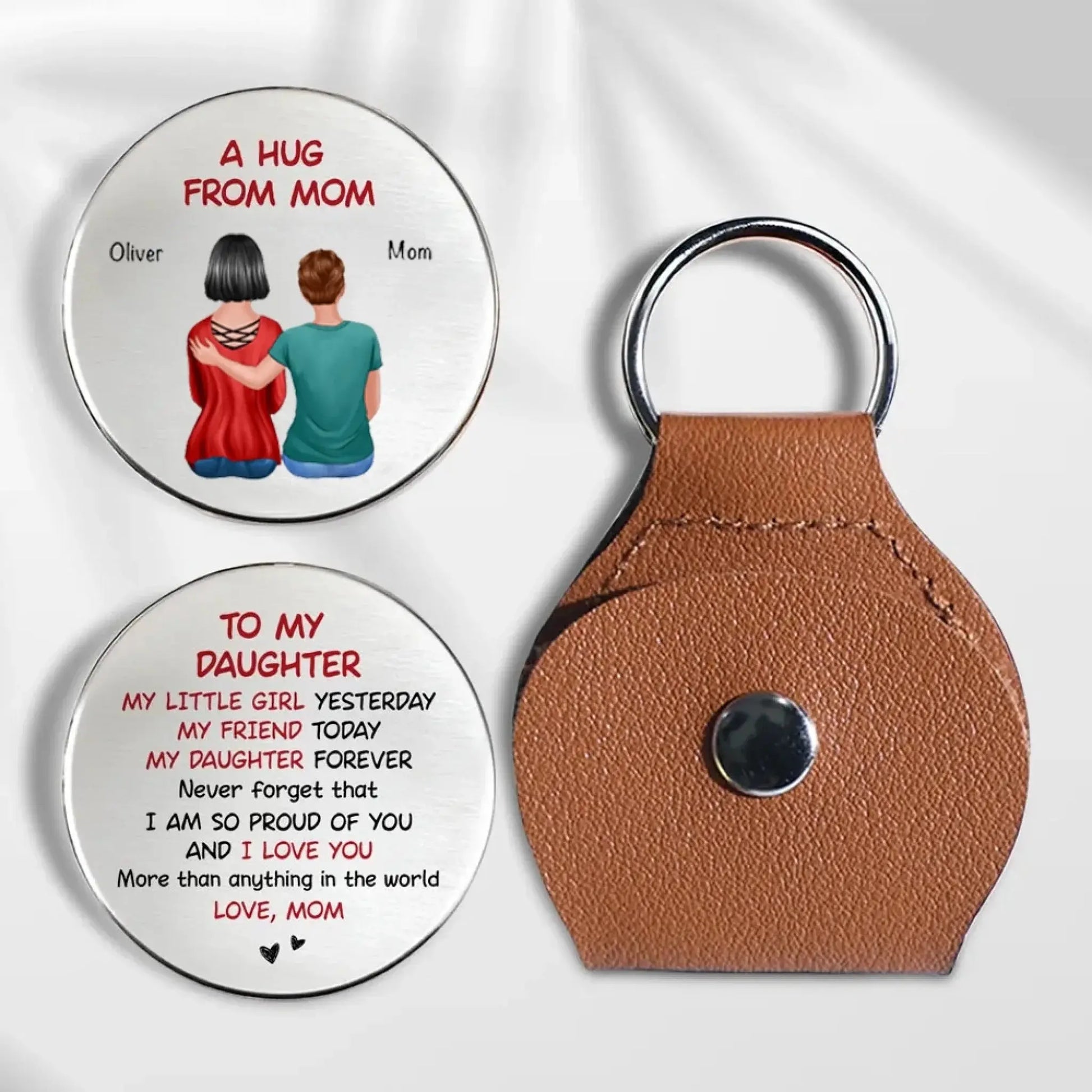 A Hug From Mom – Personalized Custom Pocket Hug – Meaningful Birthday & Encouragement Keepsake Gift for Son or Daughter  Ezcustomize