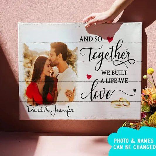 A Life We Love - Personalized Custom Photo Canvas - Gifts for couples  Ezcustomize