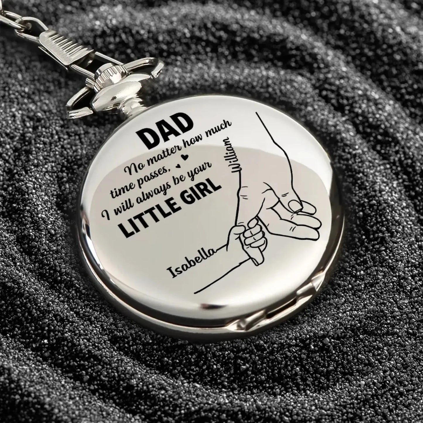 Always Be Your Little Girl – Personalized Pocket Watch – Heartfelt Gift for Dad  Ezcustomize