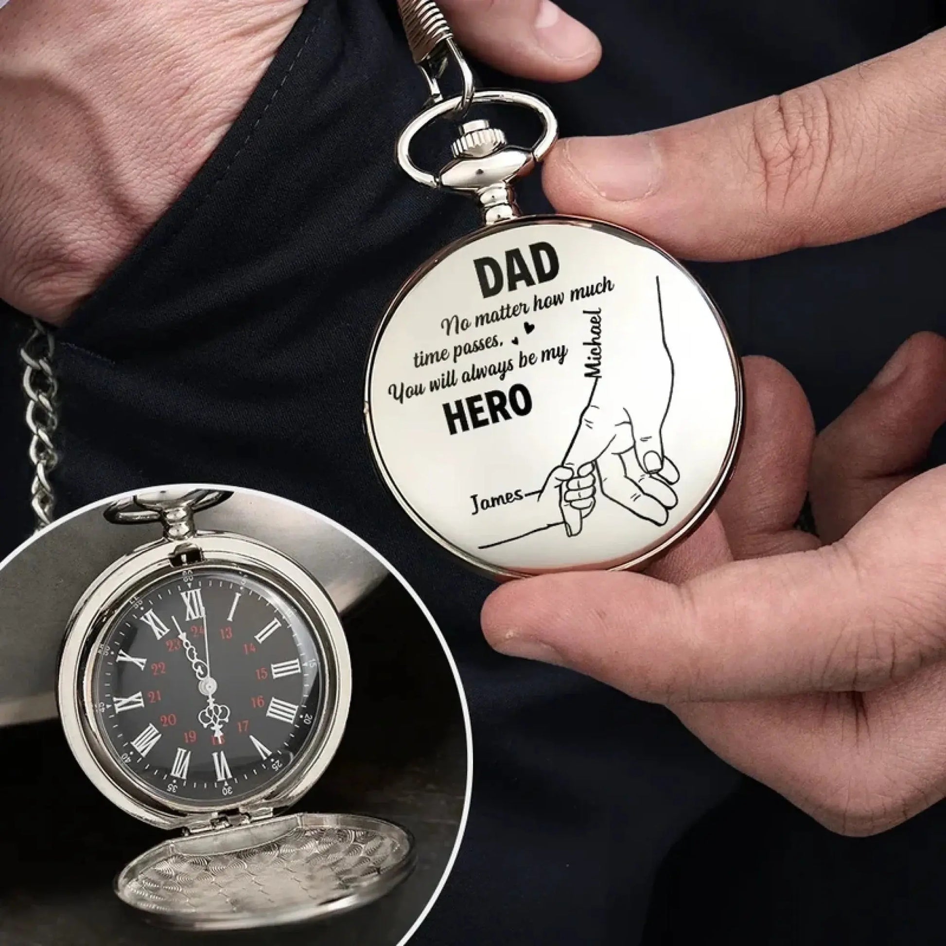 Always Be Your Little Girl – Personalized Pocket Watch – Heartfelt Gift for Dad  Ezcustomize