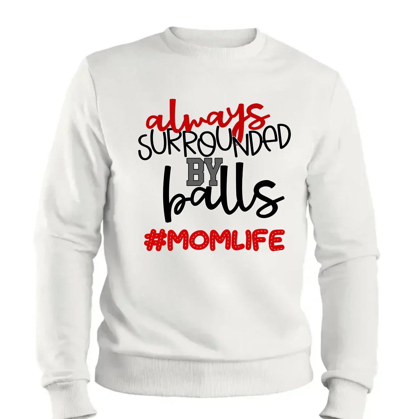 Always Surrounded by Balls Shirt – Personalized T-Shirt – Funny Custom Gift for Grandma, Mom, Wife, or Sports-Loving Grandparent  Ezcustomize