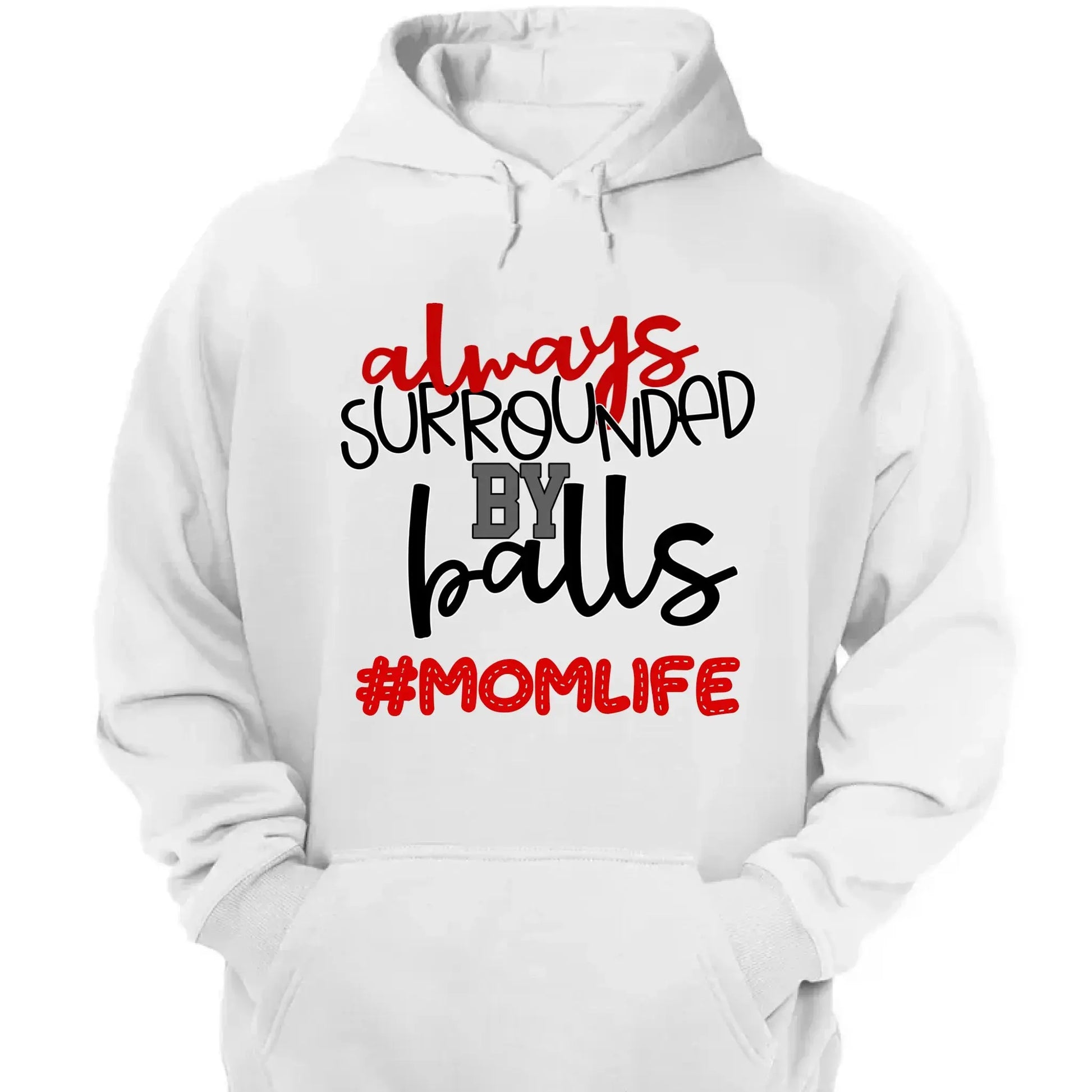 Always Surrounded by Balls Shirt – Personalized T-Shirt – Funny Custom Gift for Grandma, Mom, Wife, or Sports-Loving Grandparent  Ezcustomize