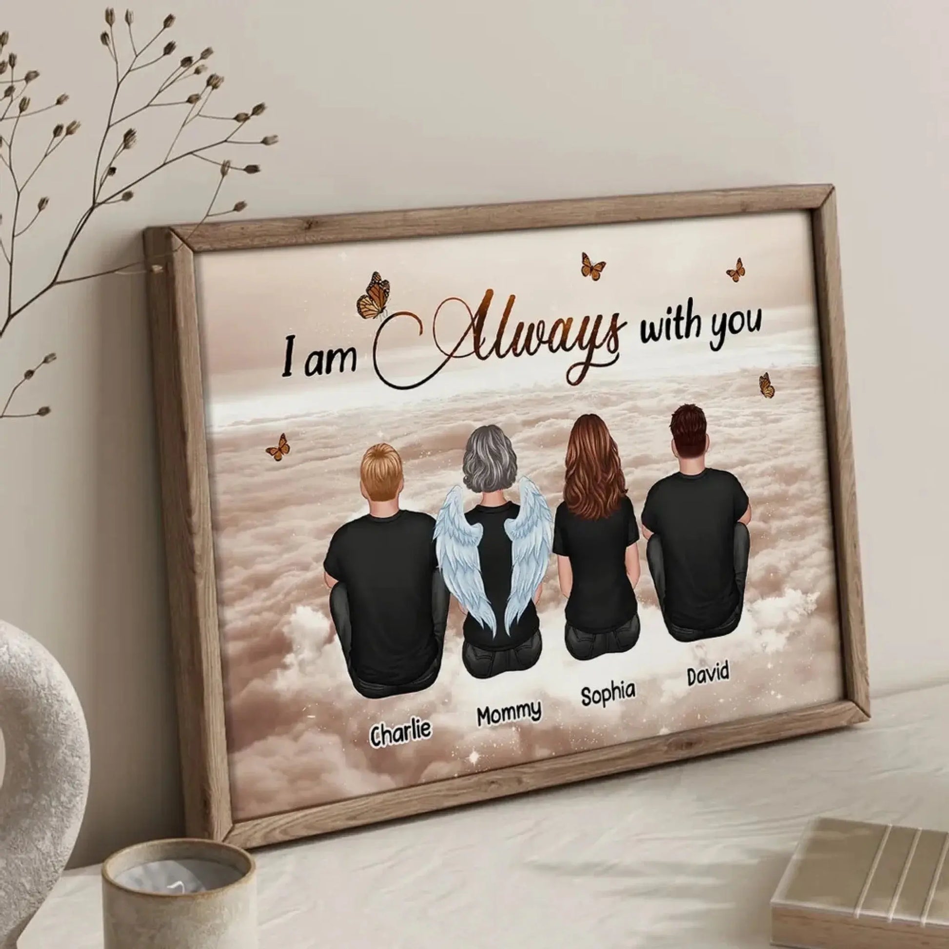 Always With You Sky Family Members, Memorial Personalized Poster, Sympathy Gift  Ezcustomize