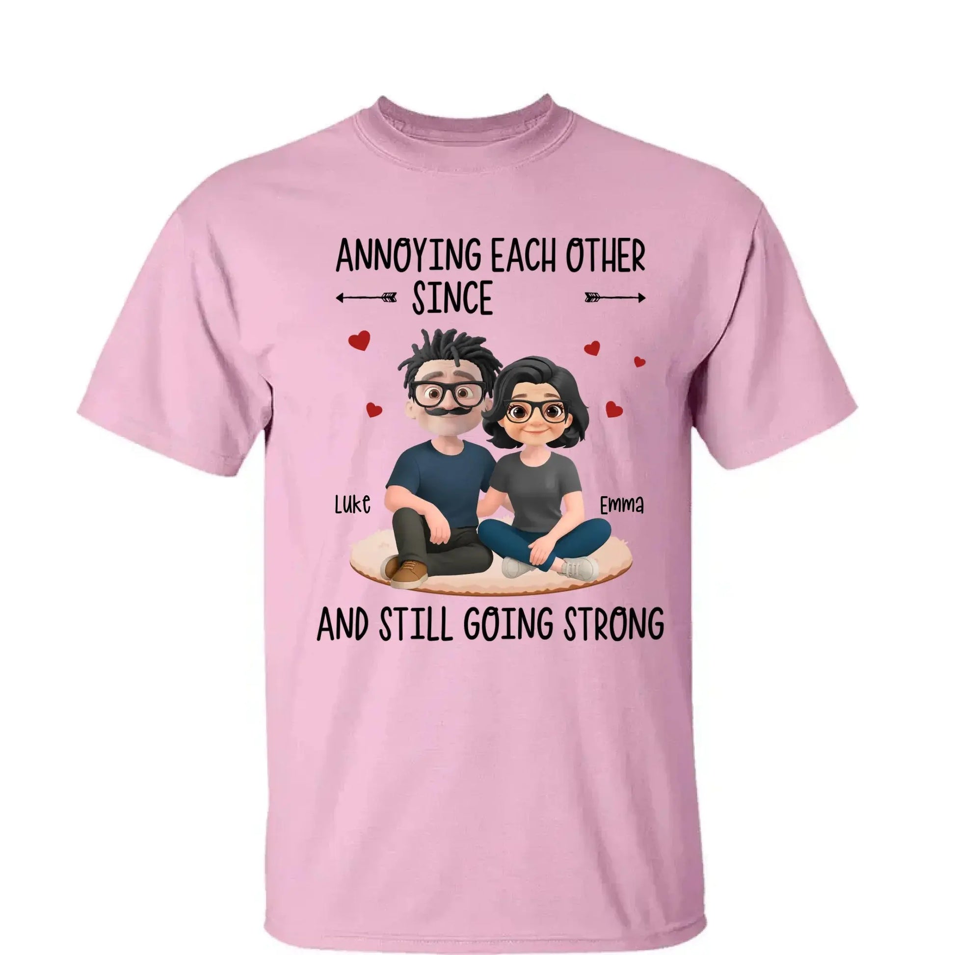 Annoying Each Other Since Funny Couple New Version – Personalized Couple Shirt Tee – Humorous Anniversary & Valentine’s Day Gift for Him and Her  Ezcustomize