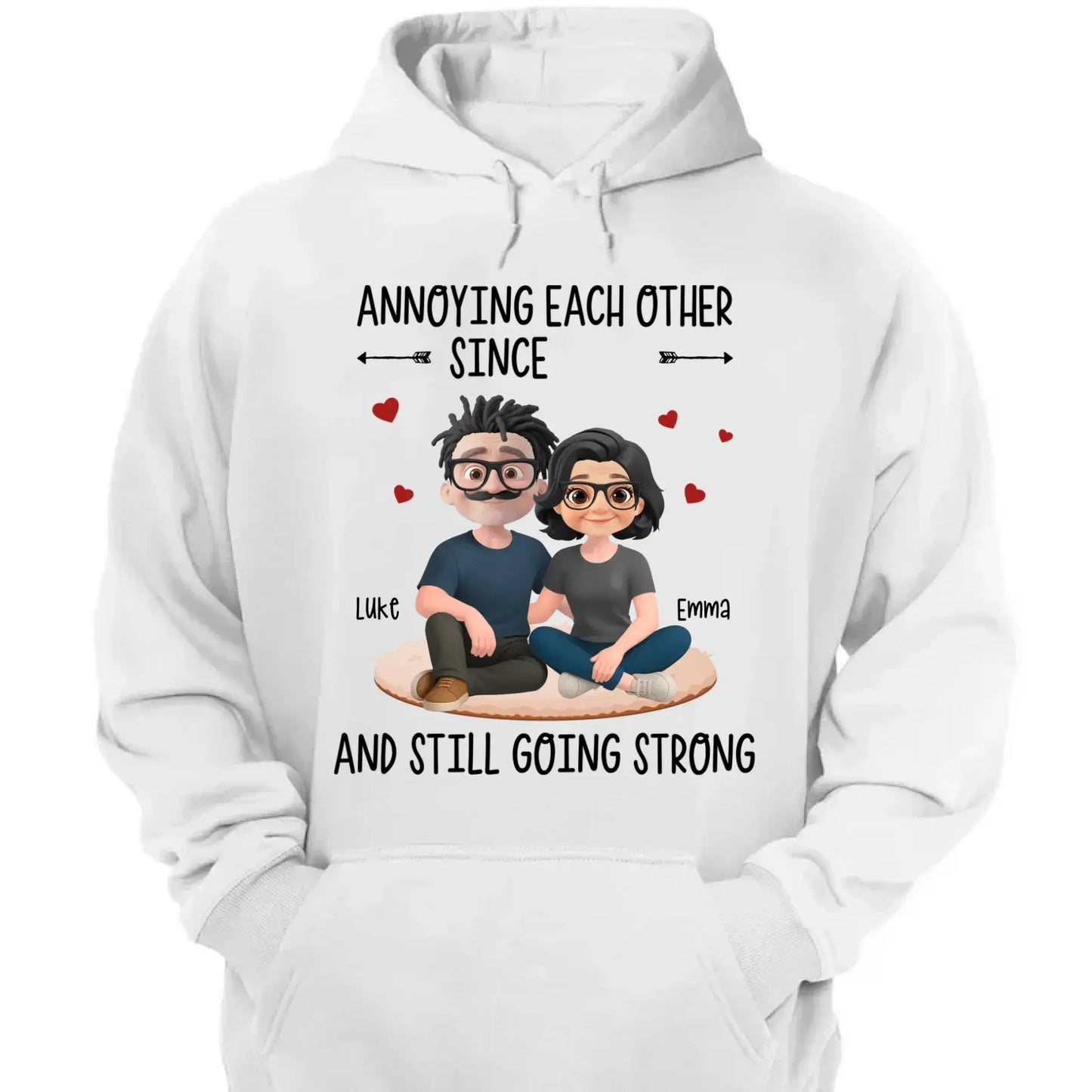 Annoying Each Other Since Funny Couple New Version – Personalized Couple Shirt Tee – Humorous Anniversary & Valentine’s Day Gift for Him and Her  Ezcustomize