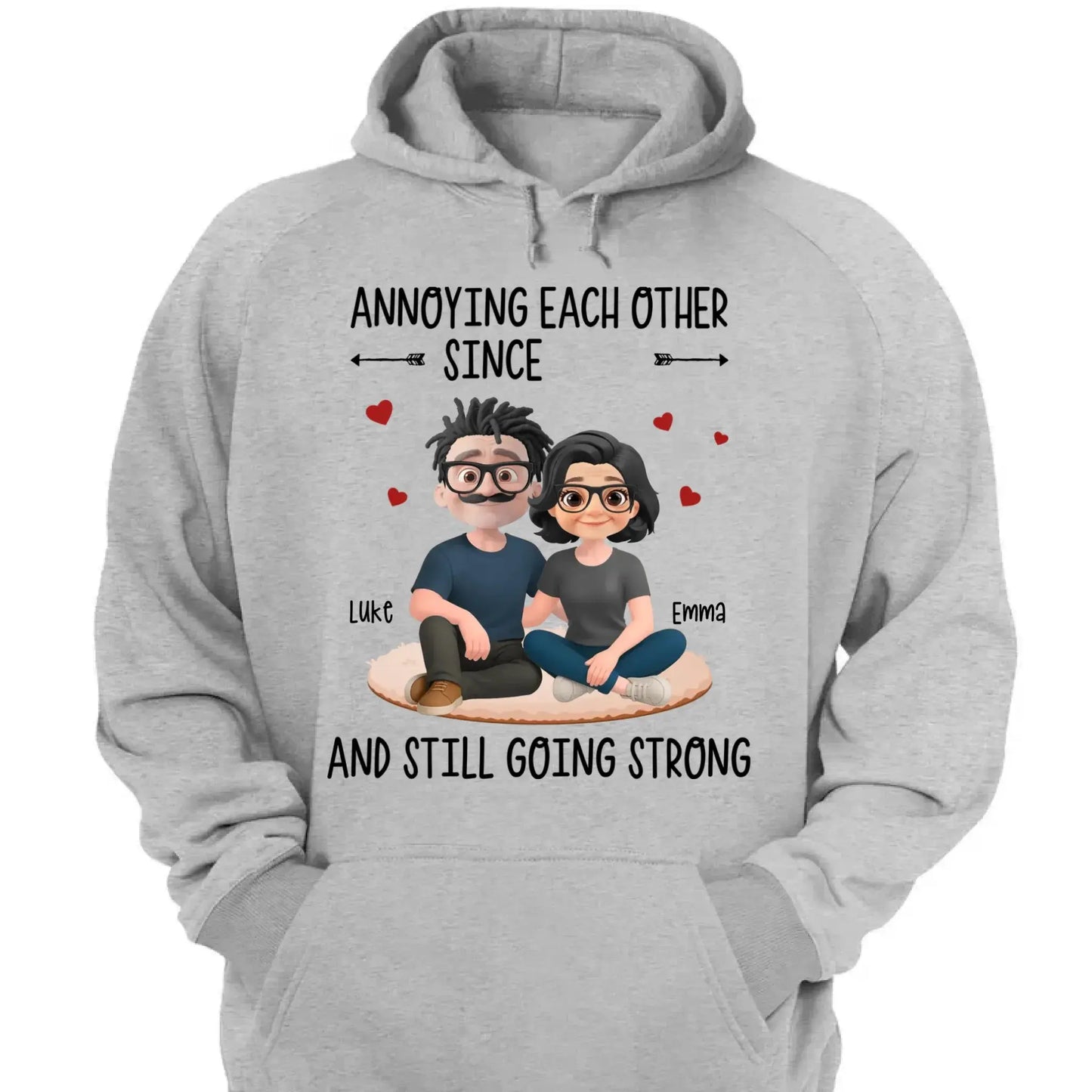 Annoying Each Other Since Funny Couple New Version – Personalized Couple Shirt Tee – Humorous Anniversary & Valentine’s Day Gift for Him and Her  Ezcustomize