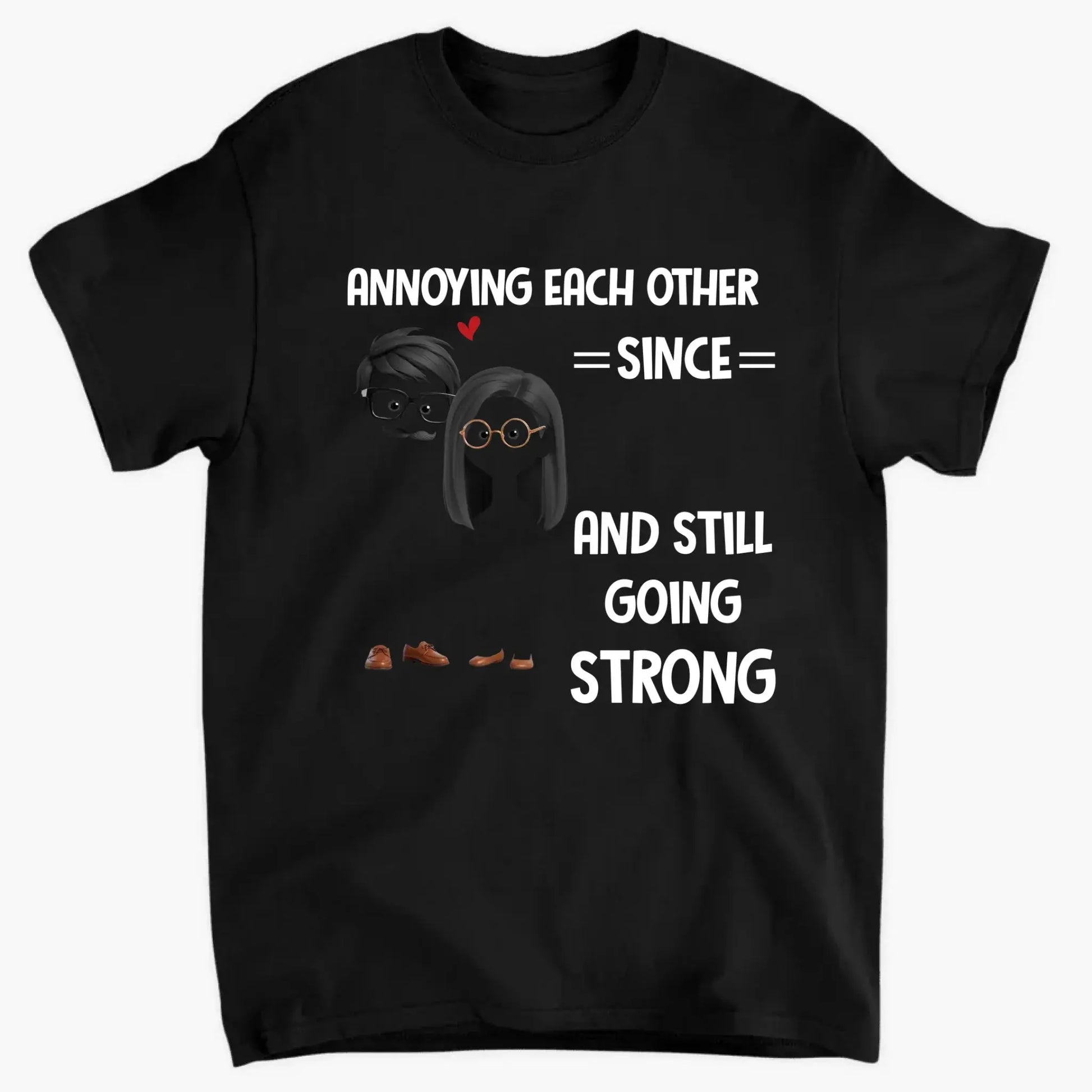 Annoying Each Other Since – Personalized Custom Couple Shirt – Funny Anniversary & Valentine’s Day Gift for Husband, Wife, Girlfriend, Boyfriend  Ezcustomize
