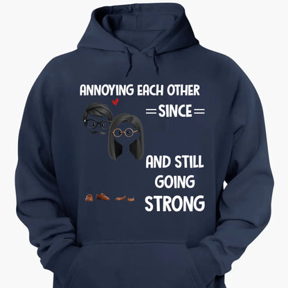 Annoying Each Other Since – Personalized Custom Couple Shirt – Funny Anniversary & Valentine’s Day Gift for Husband, Wife, Girlfriend, Boyfriend  Ezcustomize