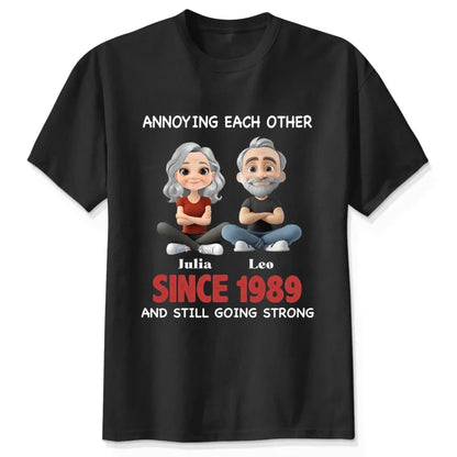 Annoying Each Other Since & Still Going Strong - Personalized Couple Matching Shirts  Ezcustomize