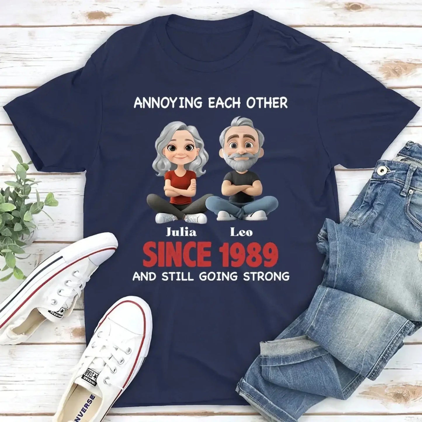 Annoying Each Other Since & Still Going Strong - Personalized Couple Matching Shirts  Ezcustomize