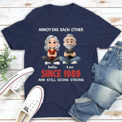 Annoying Each Other Since & Still Going Strong - Personalized Couple Matching Shirts  Ezcustomize