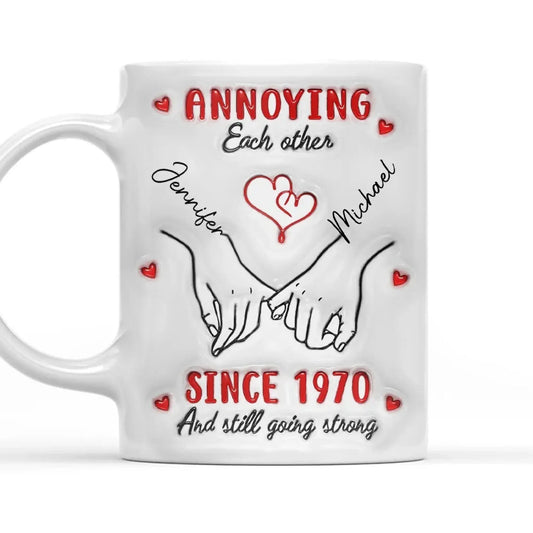 Annoying Each Other Since & Still Going Strong – Personalized Couple Mug – Romantic Anniversary, Valentine’s Day & Birthday Gift for Wife  Ezcustomize