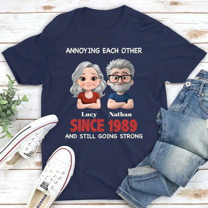 Annoying Each Other & Still Going Strong – Personalized Custom Shirt – Funny Gift for Couples, Husband & Wife, or Anniversaries  Ezcustomize