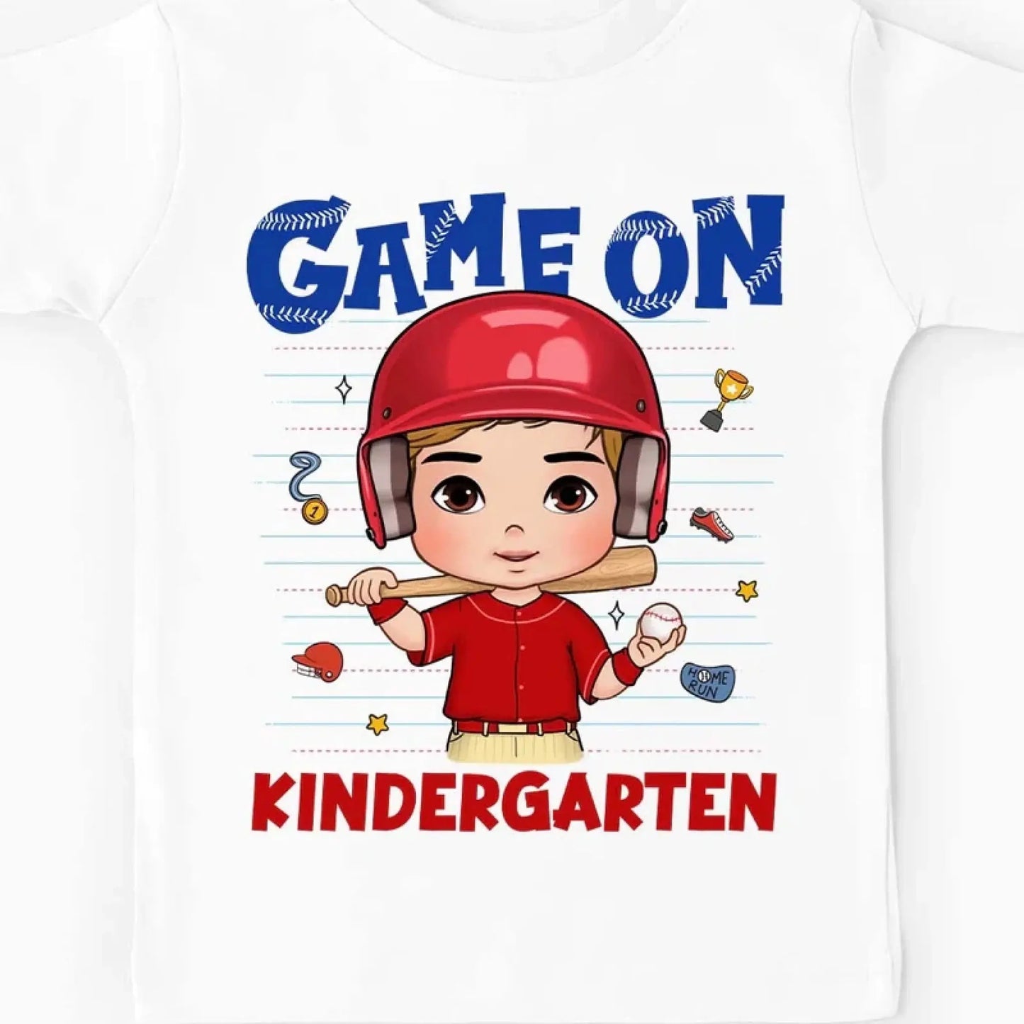 Back To School Baseball Kid Shirt – Personalized T-Shirt Gift for Grandson – Custom Name & Grade for Baseball Lovers  Ezcustomize