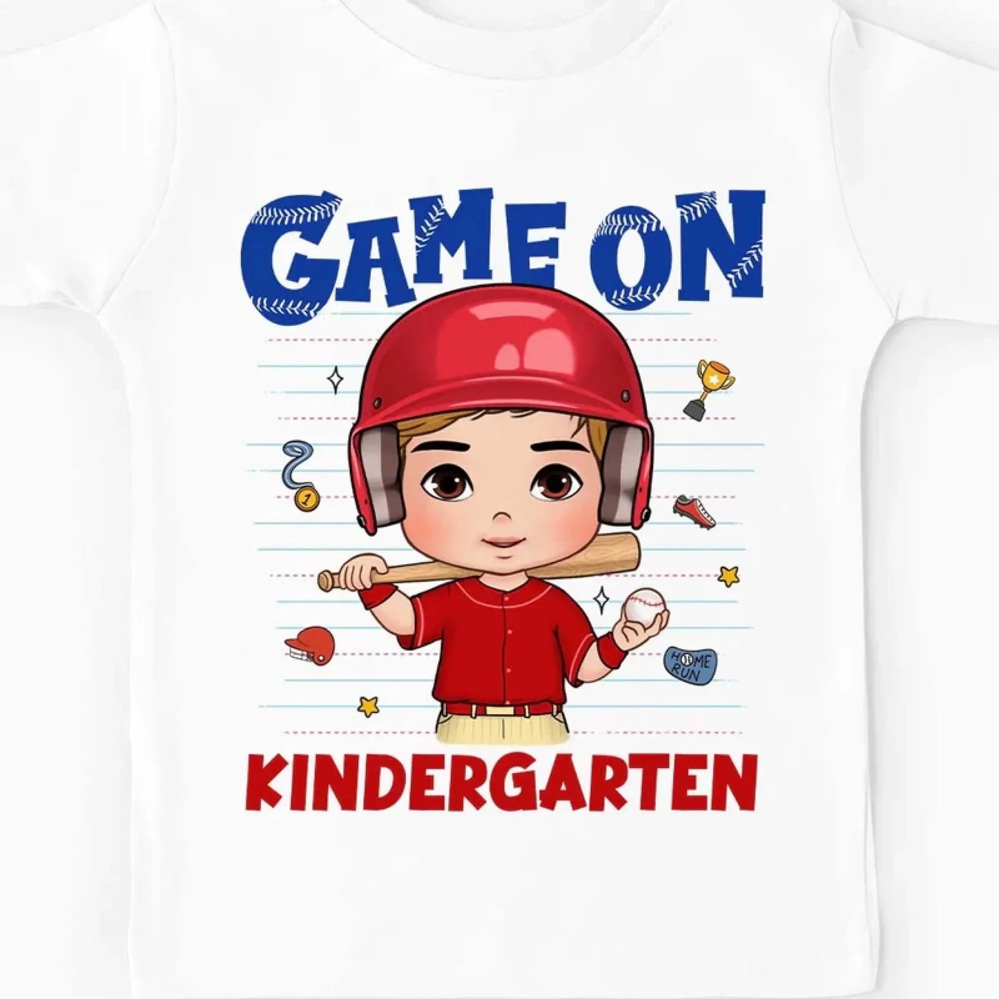 Back To School Baseball Kid Shirt – Personalized T-Shirt Gift for Grandson – Custom Name & Grade for Baseball Lovers  Ezcustomize