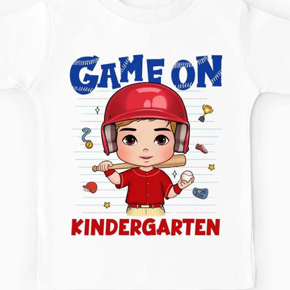 Back To School Baseball Kid Shirt – Personalized T-Shirt Gift for Grandson – Custom Name & Grade for Baseball Lovers  Ezcustomize