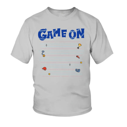 Back To School Baseball Kid Shirt – Personalized T-Shirt Gift for Grandson – Custom Name & Grade for Baseball Lovers  Ezcustomize